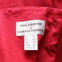 Philosophy Di Alberta Ferretti Robe en Coton en Rouge