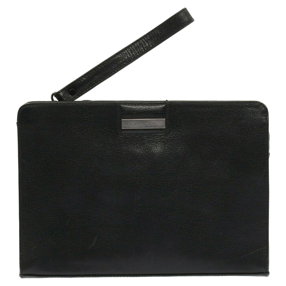 Lancel Clutch Bag Leather in Black