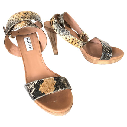 Fratelli Rossetti Sandals with python print
