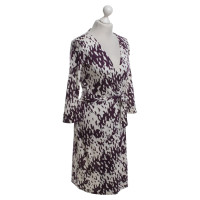 Diane Von Furstenberg Wrap dress in white / violet