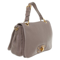 Miu Miu Handtas Leer in Taupe