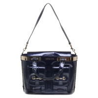 Versace Handbag Patent leather in Blue