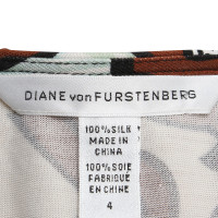 Diane Von Furstenberg zijden jurk in Multicolor