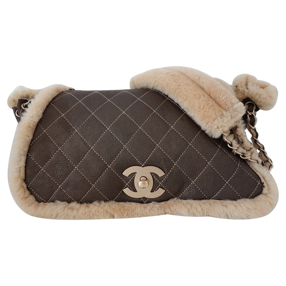 Chanel Flap Bag de peau de mouton/cuir