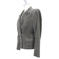Dries Van Noten Jacke/Mantel aus Baumwolle in Grau
