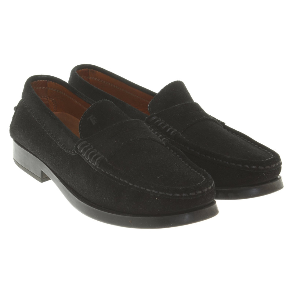 Tod's Slippers/Ballerinas Suede in Black