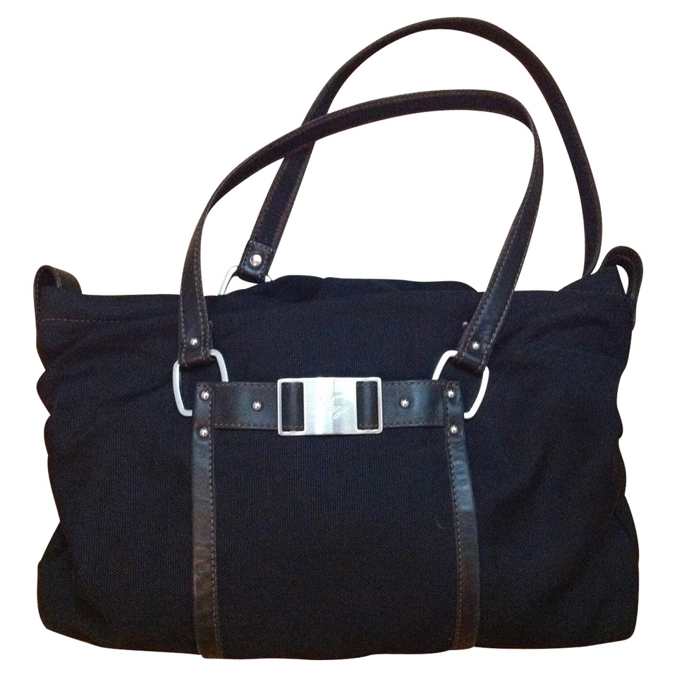 Fay Black bag fabric and leather
