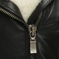 Andere merken Lambskin jas in zwart / White