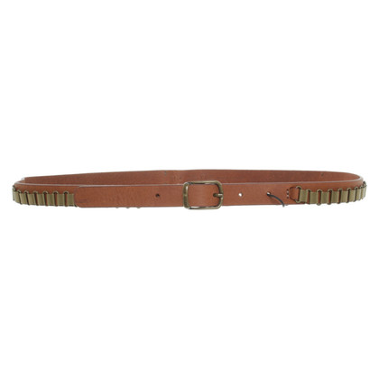Set Leather belt in brown