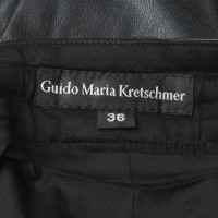 Guido Maria Kretschmer Kunstleer broek in zwart