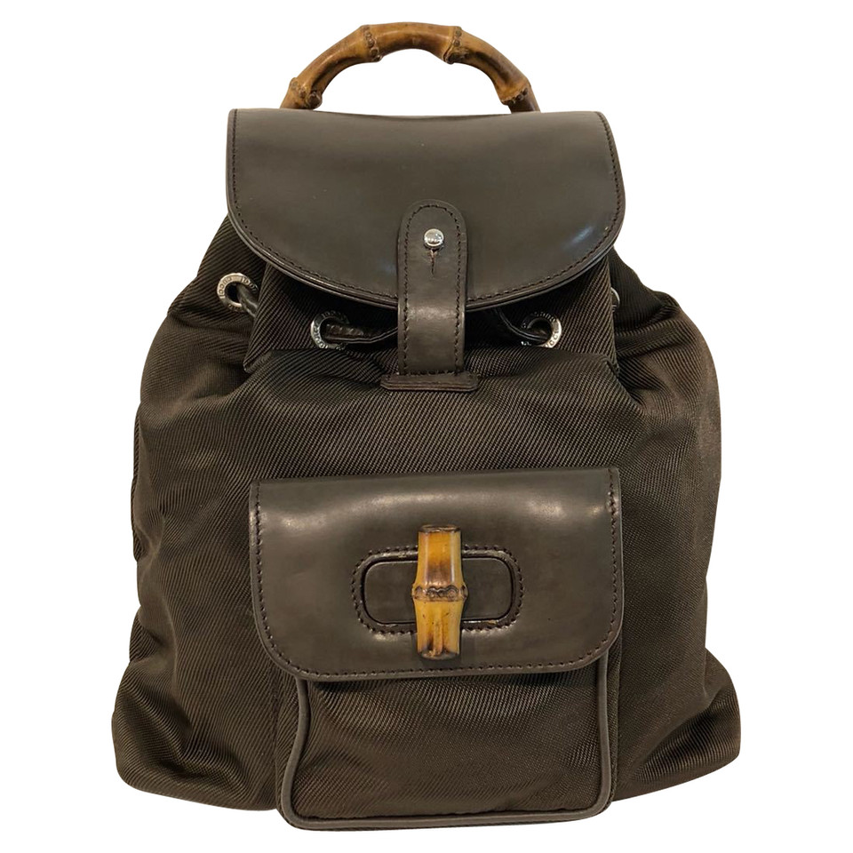 Gucci Bamboo Backpack Canvas in Bruin