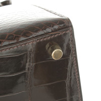 Hermès Kelly Bag 28 aus Leder in Braun