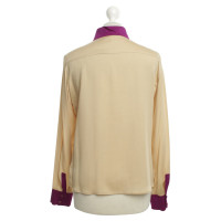 Rena Lange Zijden blouse in beige / Paars