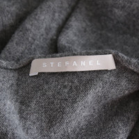 Stefanel Pull en laine tricoté gris