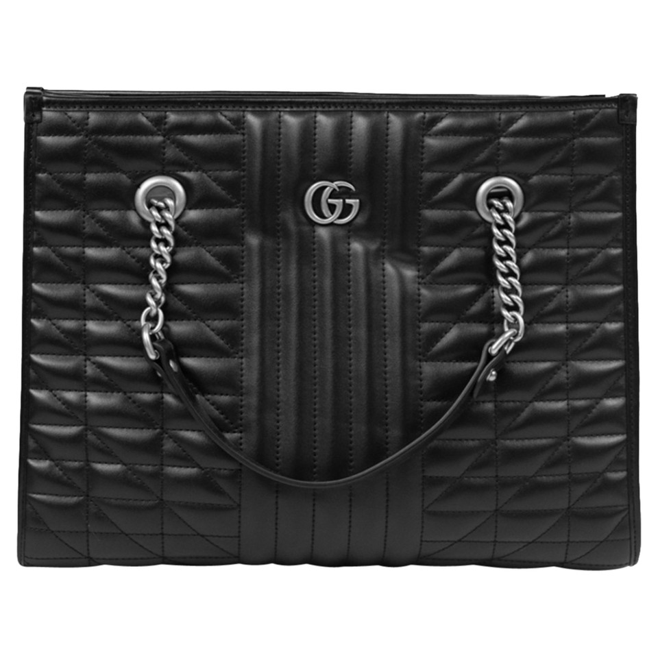 Gucci Marmont Shopping Bag Leather in Black