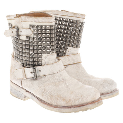 Ash Ankle boots Leather in Cream