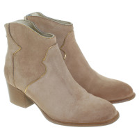 Patrizia Pepe Suede Ankle Boots in beige