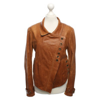 Donna Karan Jacket/Coat Leather in Brown