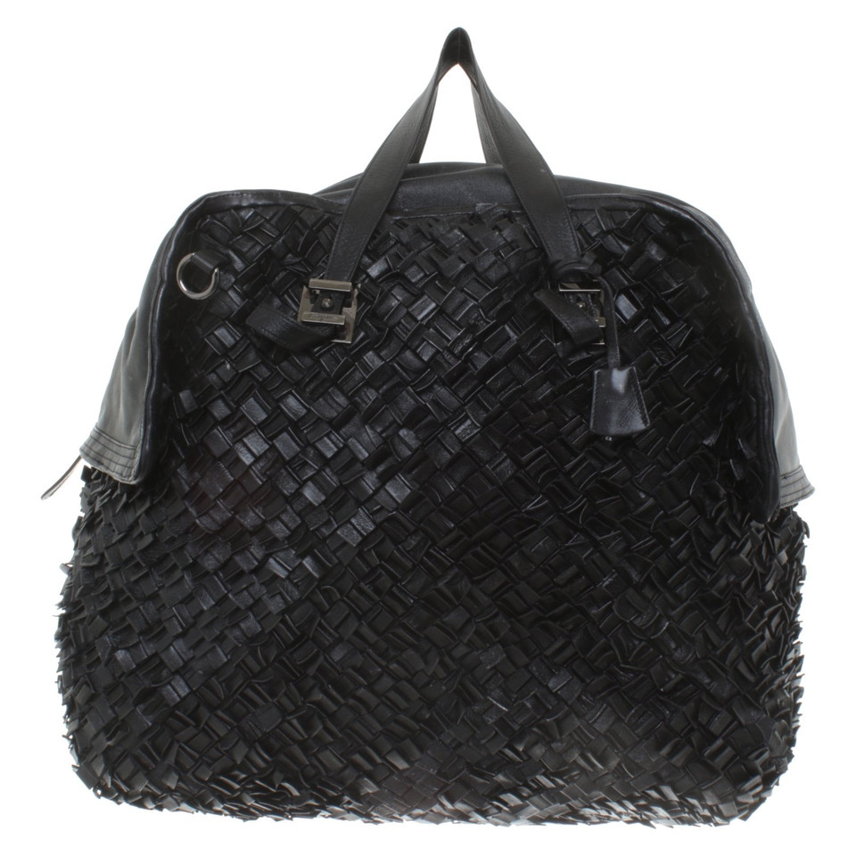 Salvatore Ferragamo Leather travel bag in black