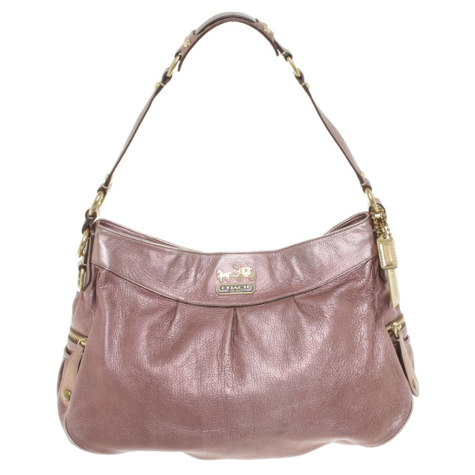 Coach Borsa con effetto metallico