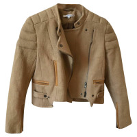 Carven Jacke/Mantel aus Baumwolle in Beige