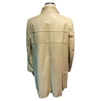 Fendi Lederen korte jas met zijden voering