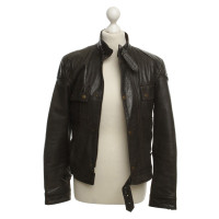 Belstaff Khaki Leather Jacket