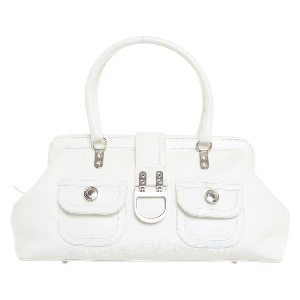 Christian Dior Handtasche aus Leder in Weiß