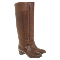 Chanel Bottes en Cuir en Marron