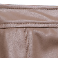 Patrizia Pepe Synthetic leather pants in brown