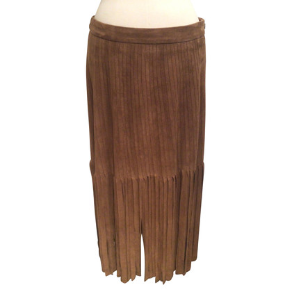 Polo Ralph Lauren Skirt Suede in Brown