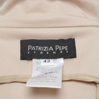 Patrizia Pepe Jacke/Mantel aus Baumwolle in Beige