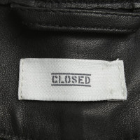 Closed Lederhemd in Schwarz