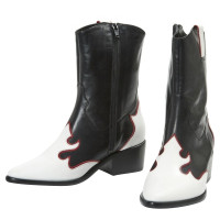 Maje Boots in black and white