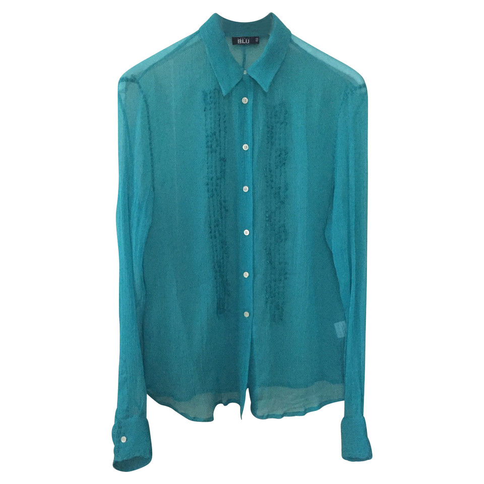 Aspesi Vest Silk in Turquoise