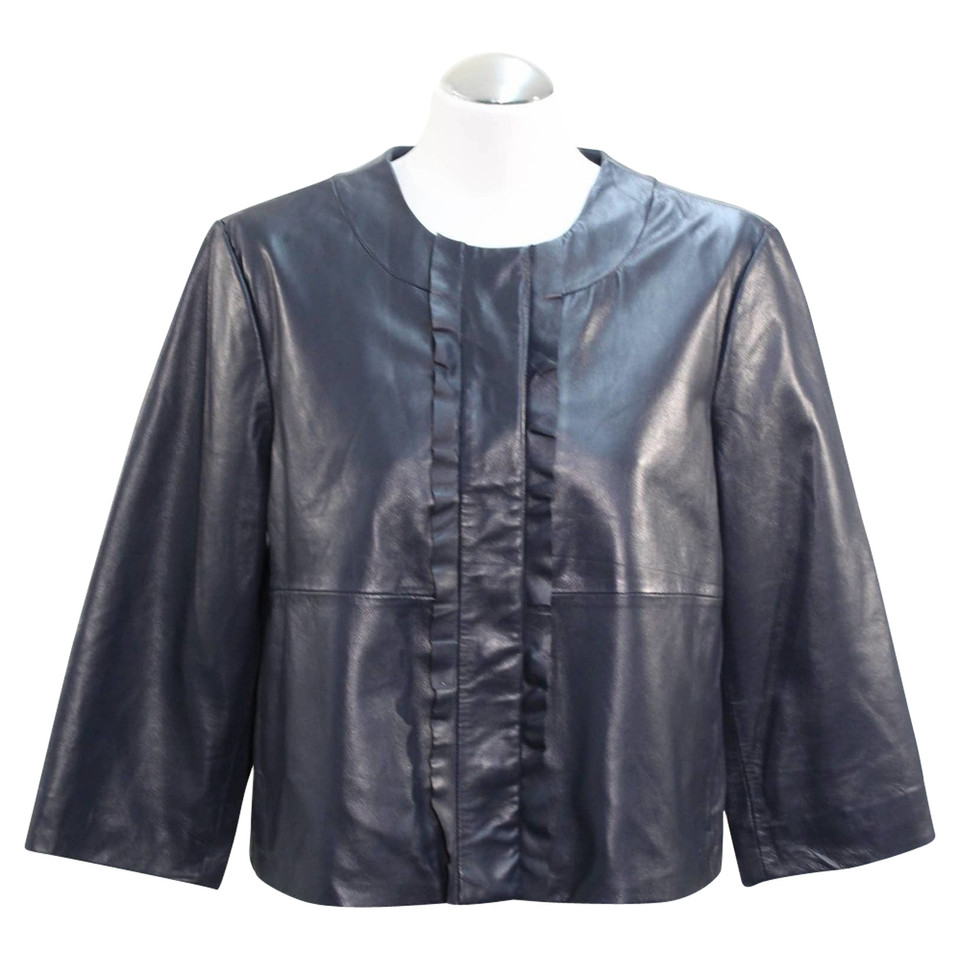 Max & Co Leather jacket in dark blue