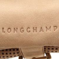 Longchamp Suede handtas met kantpatroon