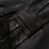 Set Hose aus Leder in Schwarz