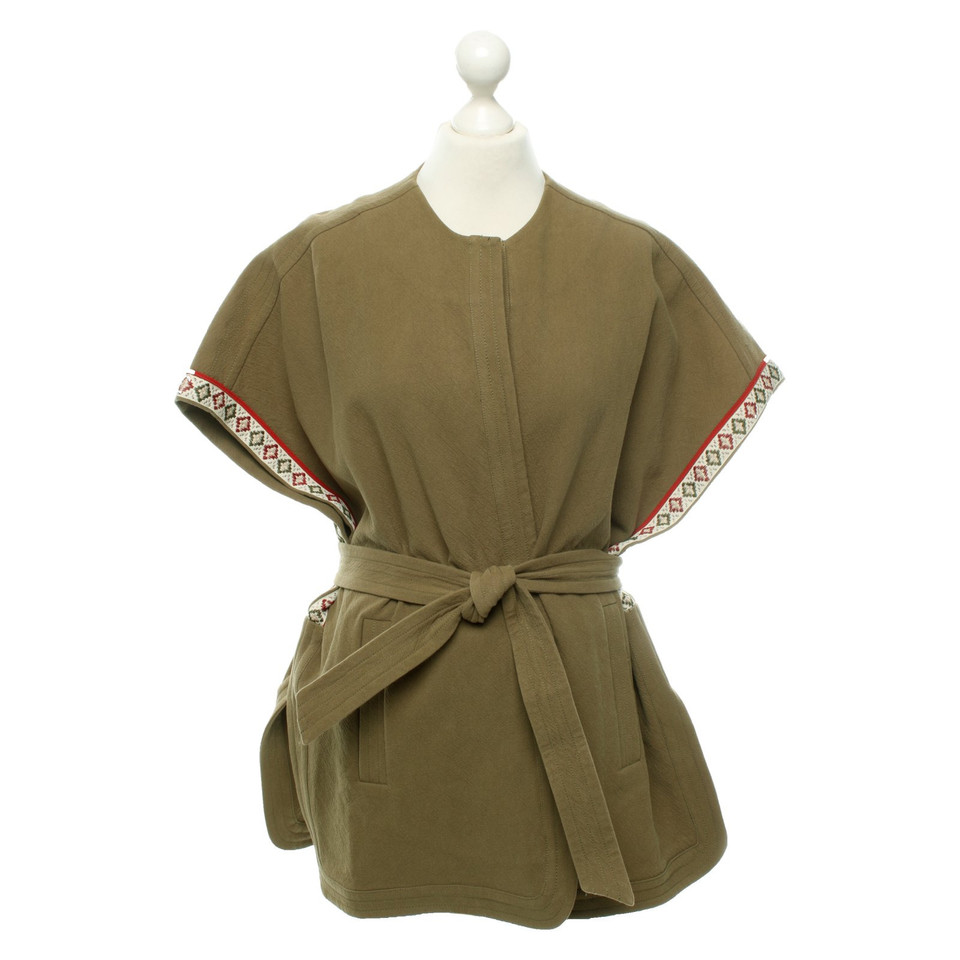 Maje Kleid aus Baumwolle in Oliv