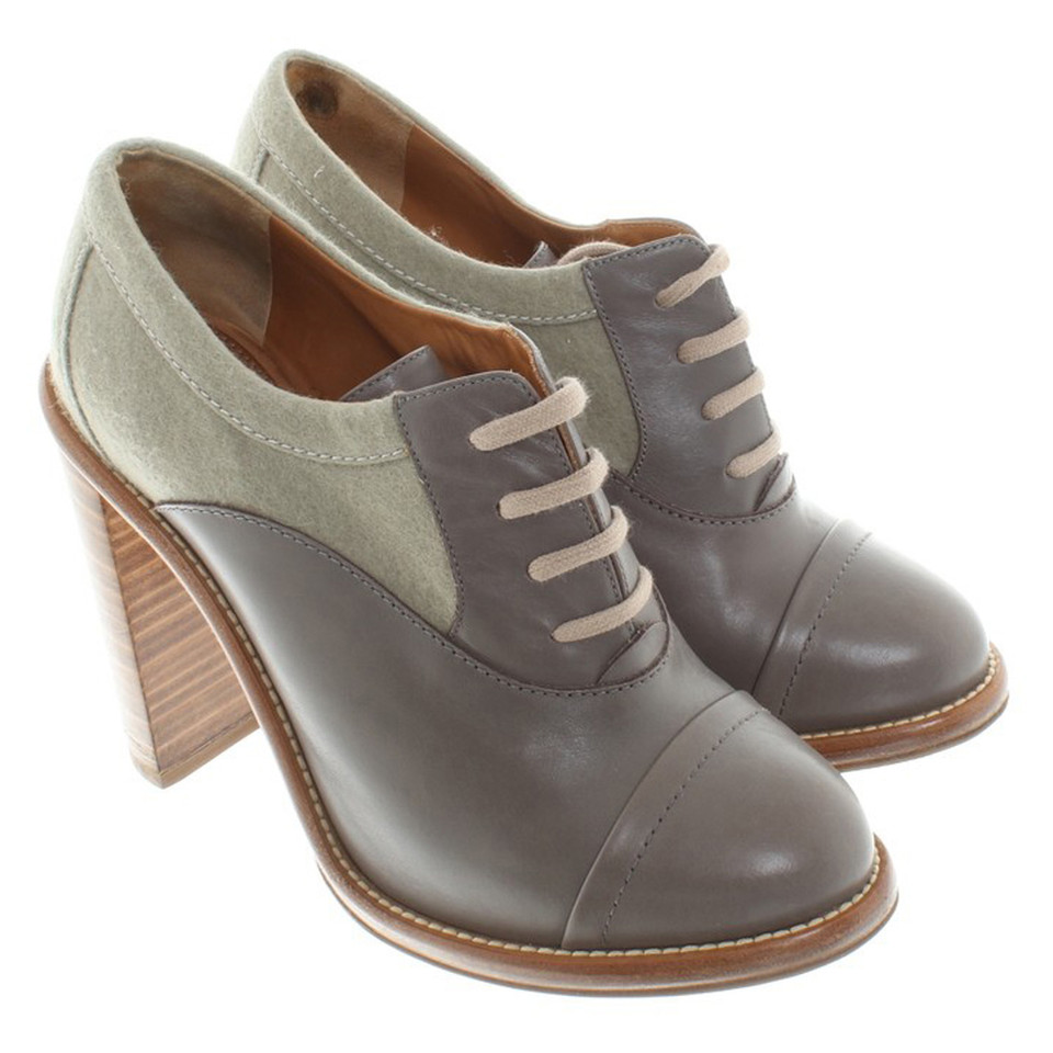 Chloé Ankle Boots in Grau-Grün