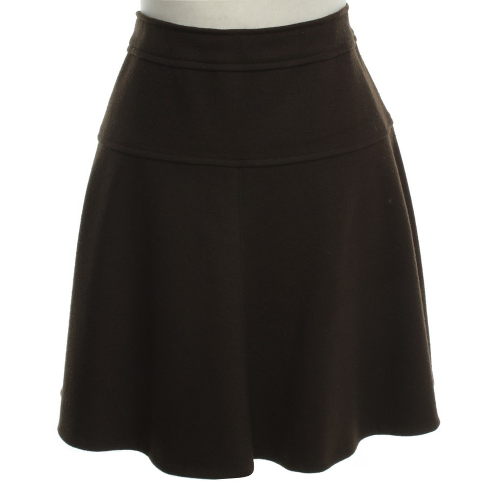 Marc Cain Wool mini skirt in Brown