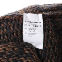 Dolce & Gabbana Gilet lavorato a maglia in marrone / grigio