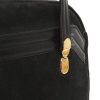 Christian Dior Handtasche aus Wildleder in Schwarz