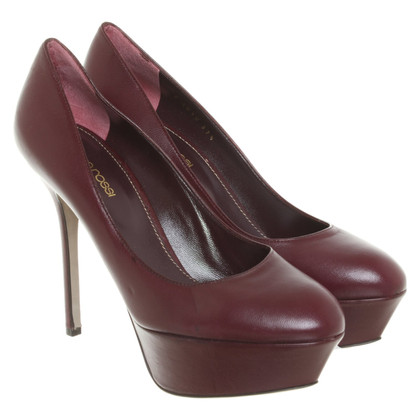 Sergio Rossi Pumps/Peeptoes Leather in Bordeaux