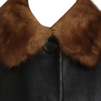 Dolce & Gabbana Leren jas in zwart