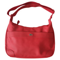 Lacoste Shoulder bag Leather in Red