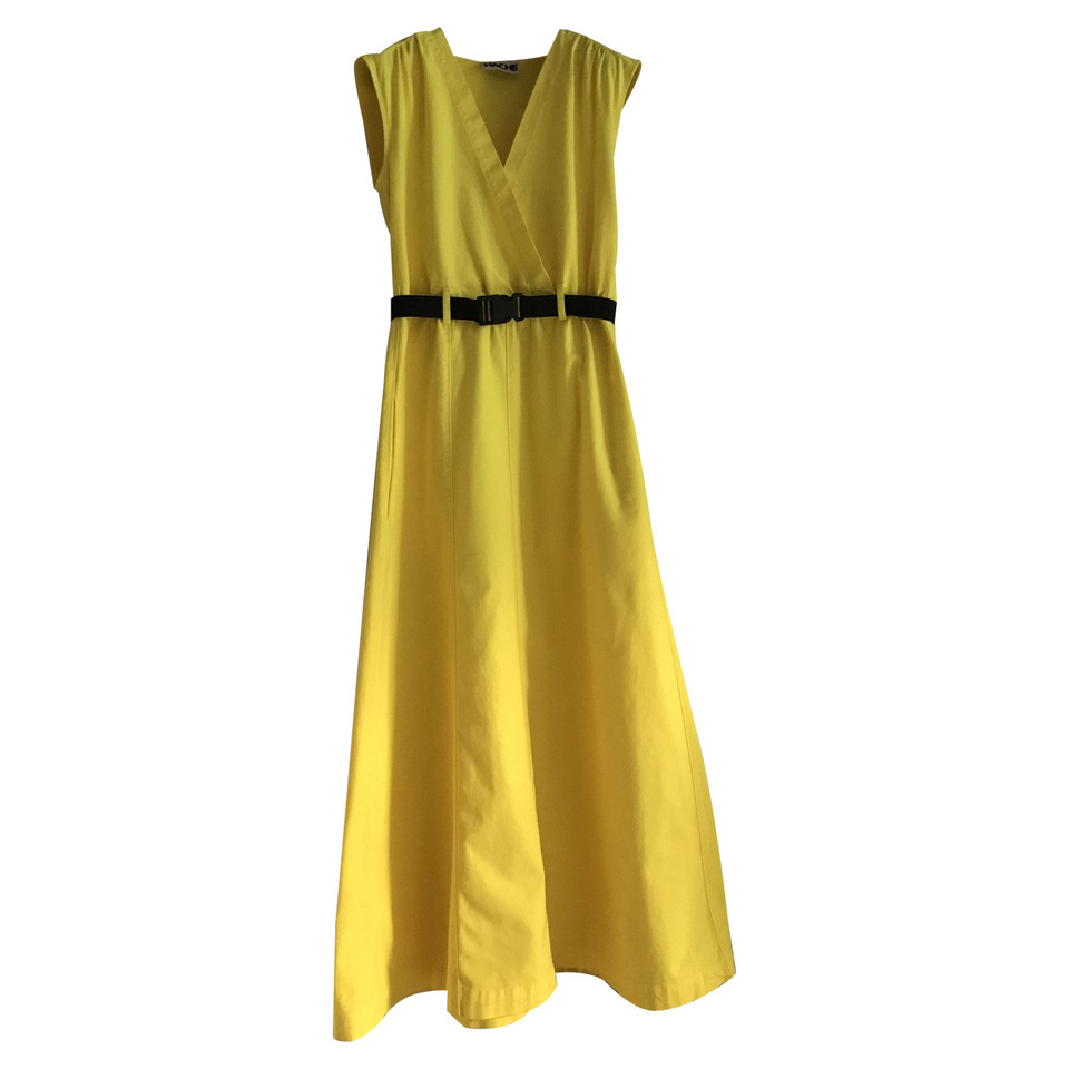 Hache Kleid aus Baumwolle in Gelb