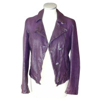 Dolce & Gabbana Jacket/Coat Leather in Violet