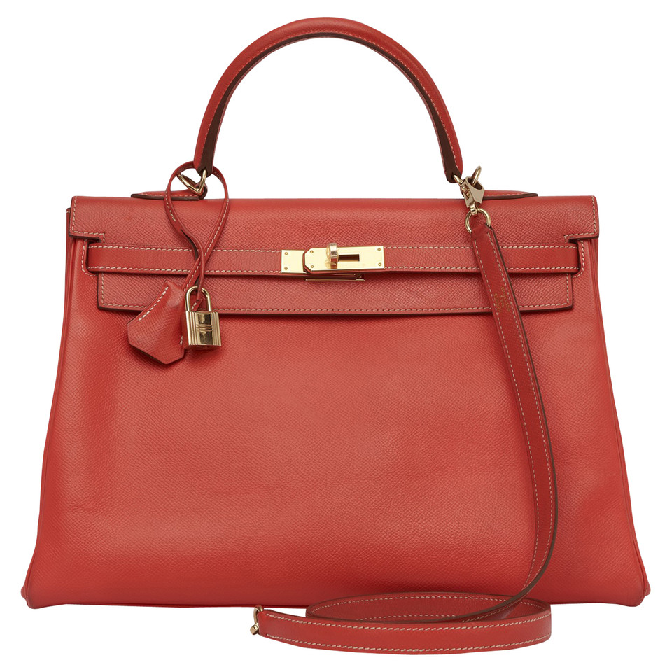 Hermès Kelly Bag 35 in Pelle in Rosa