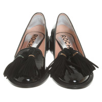 Rochas Slippers/Ballerinas Patent leather in Black